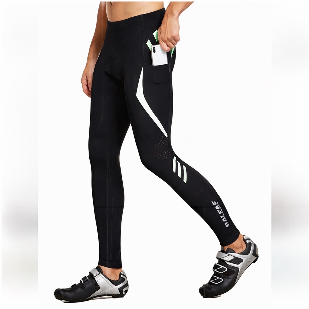 Baleaf Men’s Cycling Bike Black Tights Padded Crotch Activewear Size M